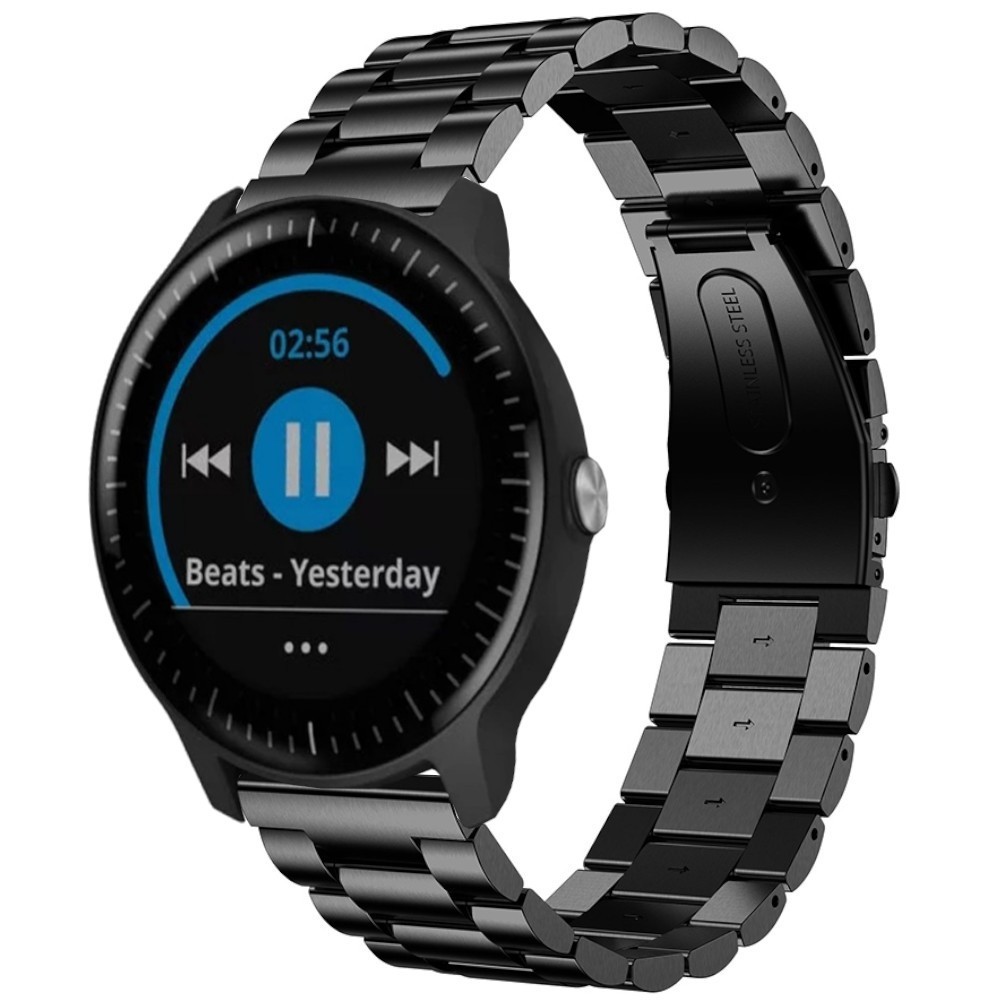 Estuyoya Correa metal acero Garmin Vivoactive 3 negro