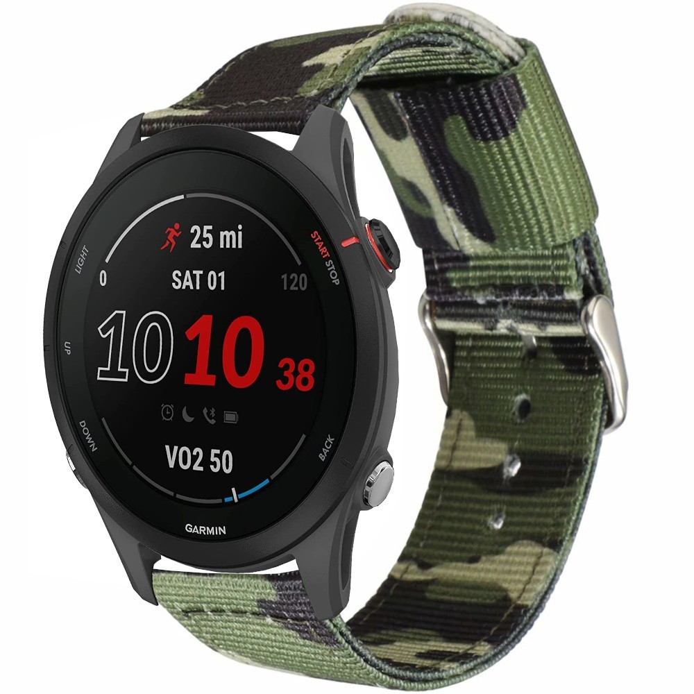 Estuyoya Correa nylon Garmin Forerunner 255 Camuflaje Verde