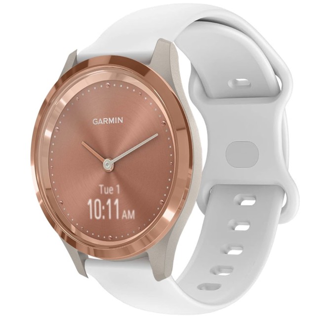 Estuyoya Correa silicona Doble Cierre Garmin Vivomove 3S Blanco