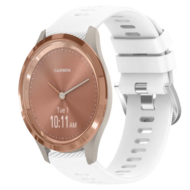 Estuyoya Correa silicona Hebilla Deportiva Garmin Vivomove 3S Blanco