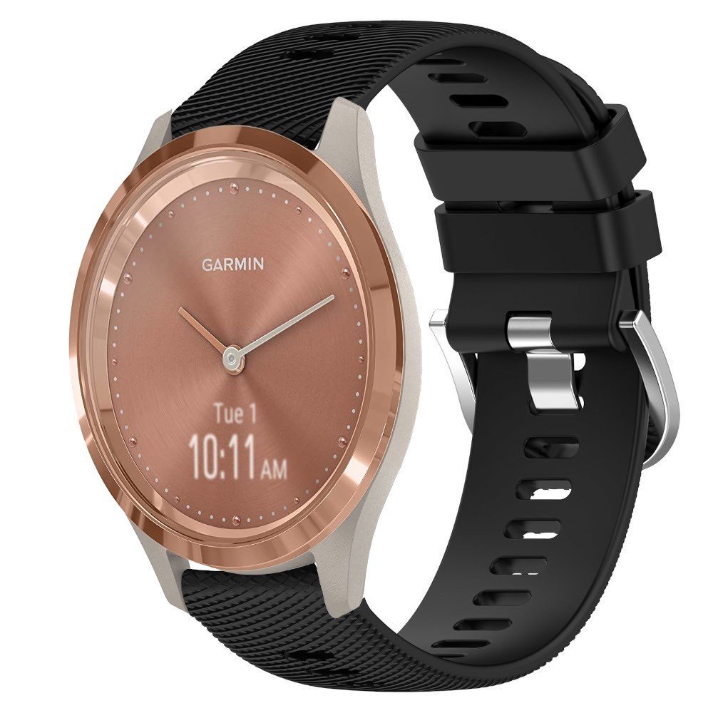 Estuyoya Correa silicona Hebilla Deportiva Garmin Vivomove 3S Negro