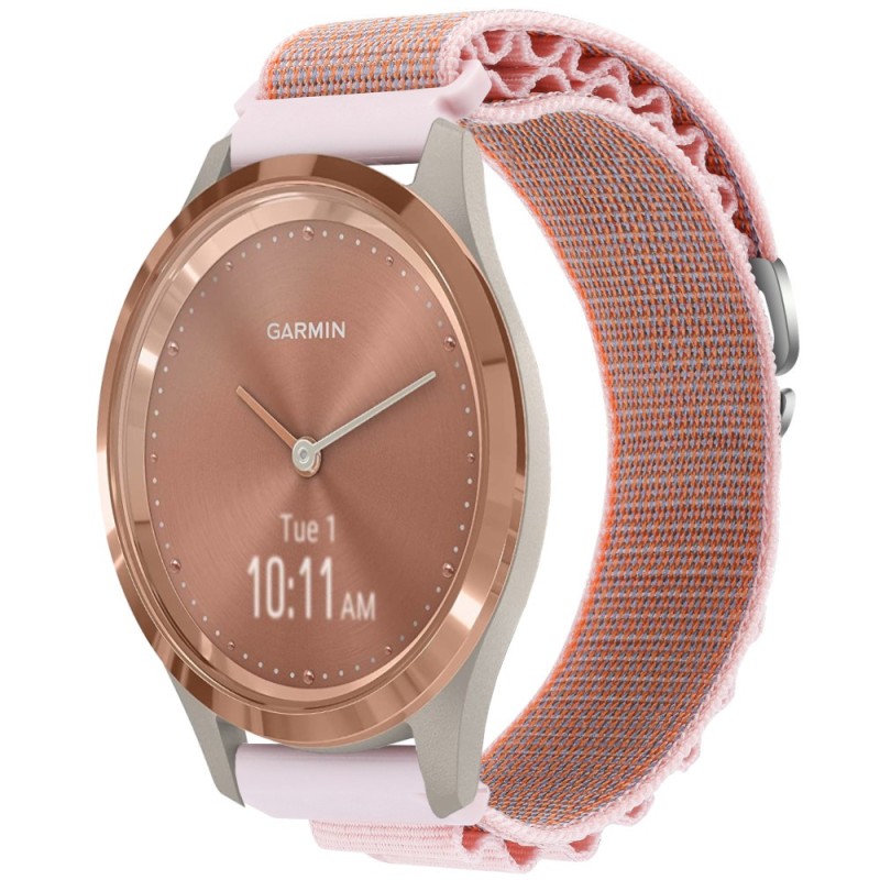 Estuyoya Correa loop nylon Garmin Vivomove 3S Rosa